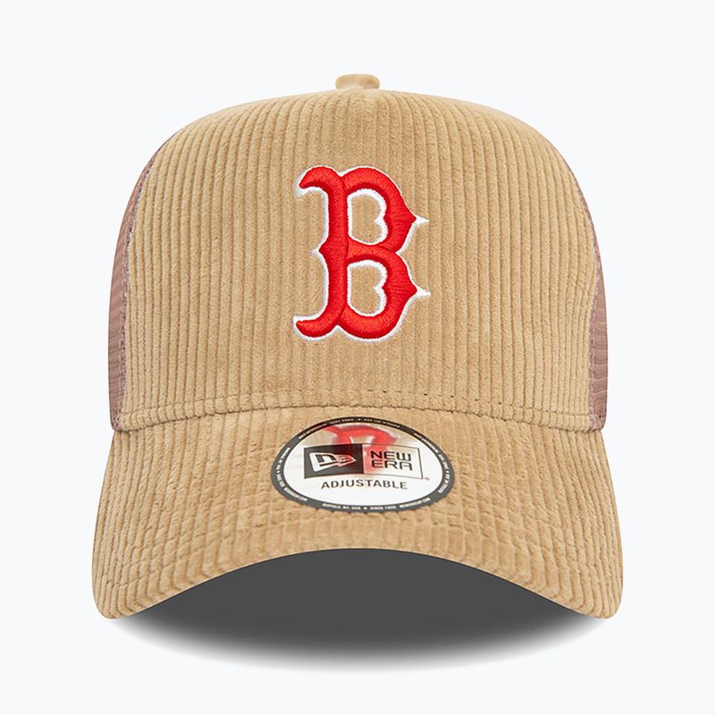 Нова бейсболка Era Cord Trucker Red Sox медно-бежевого кольору 3