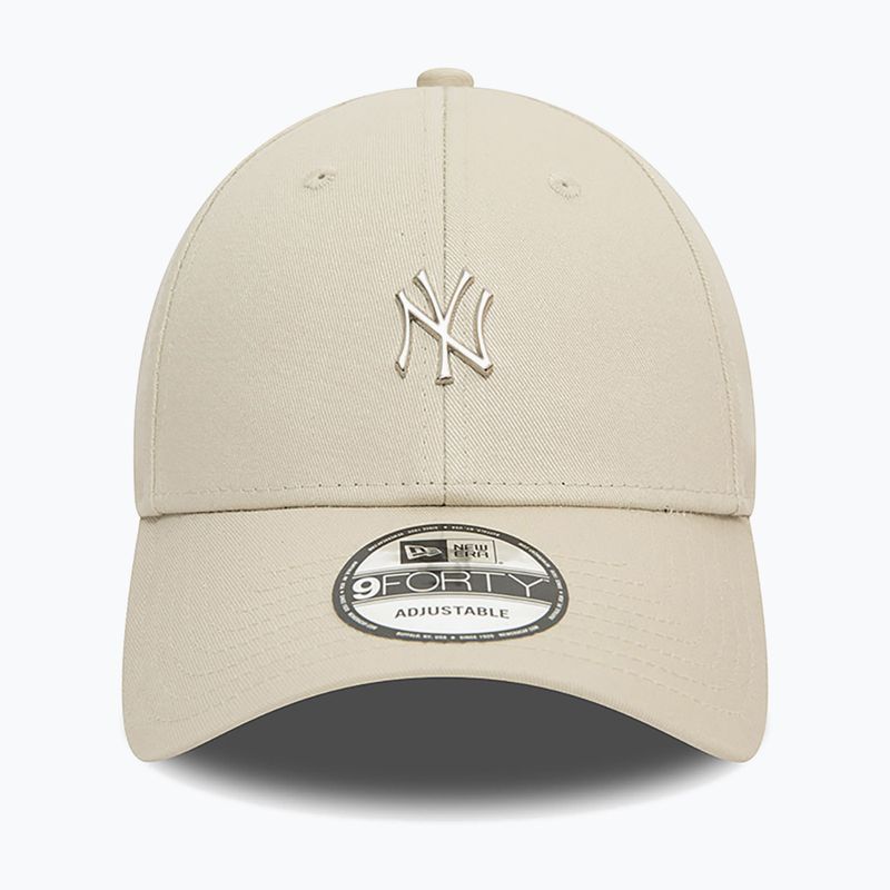 Бейсболка New Era Metallic Pin 940 Nyy світло-бежева 3