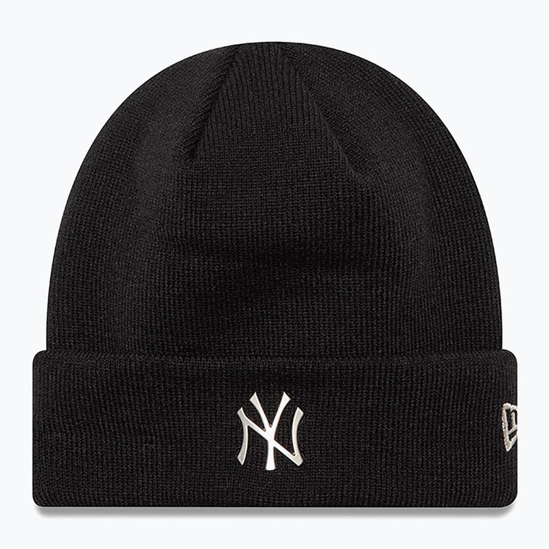 Зимова шапка New Era Metallic Beanie Nyy чорна