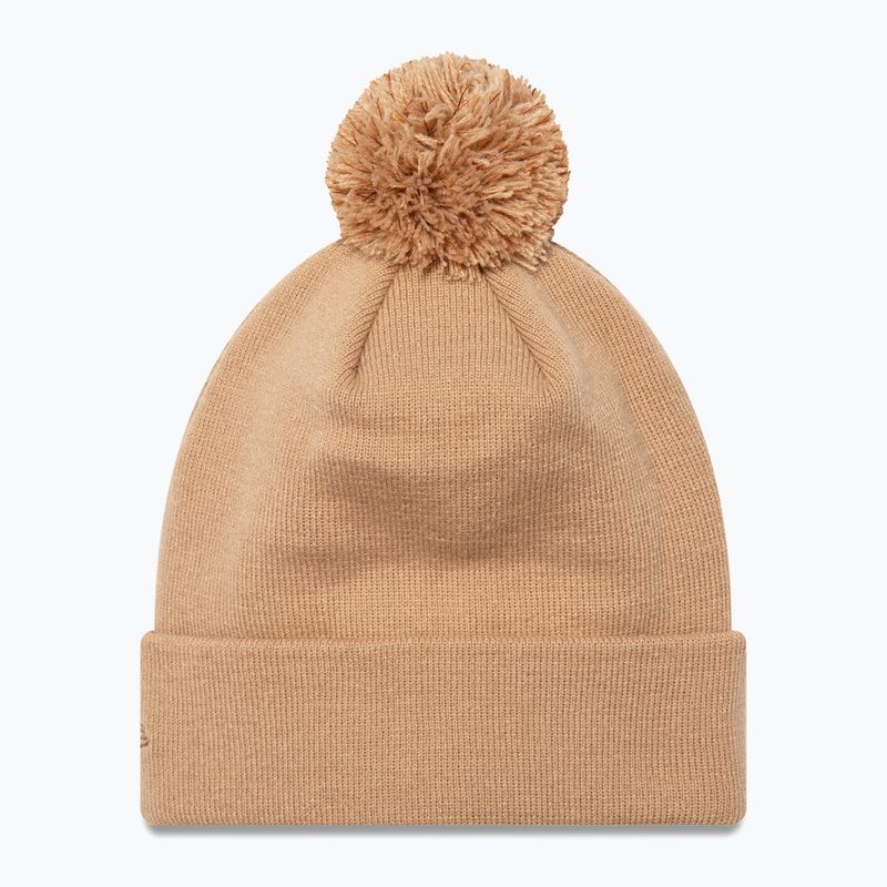 Кепка жіноча New Era Metallic Bobble Knit Beanie New York Yankees beige 2