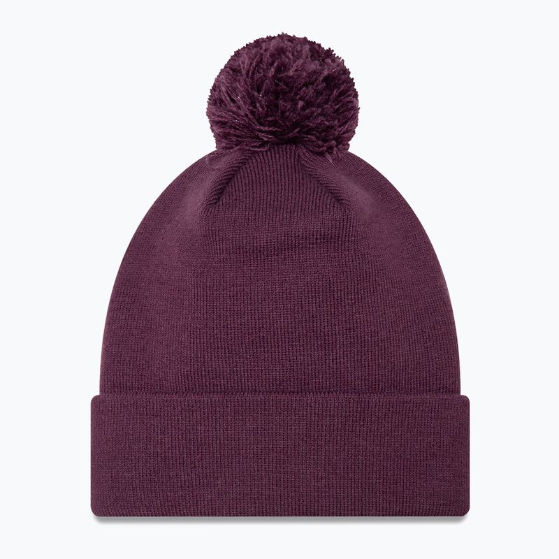 Кепка жіноча New Era Metallic Bobble Knit Beanie New York Yankees dark purple 2
