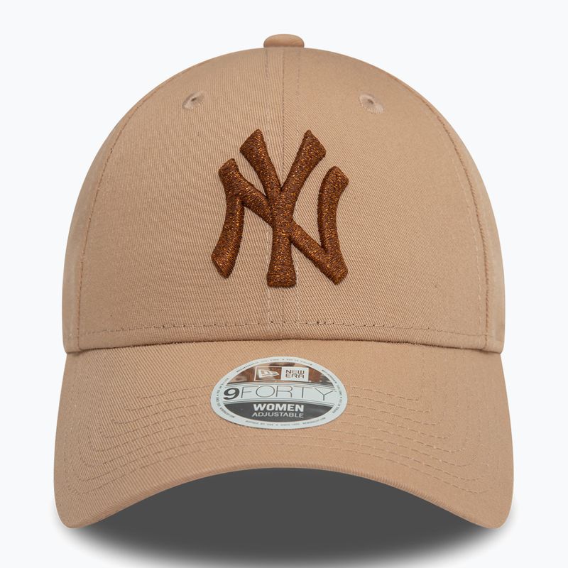 Кепка жіноча New Era Metallic 9FORTY New York Yankees beige 3