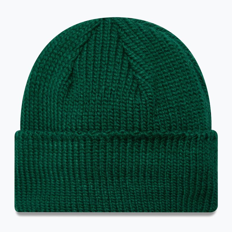 Шапка зимова New Era Metal Pin Wide Cuff Knit Beanie dark green 2