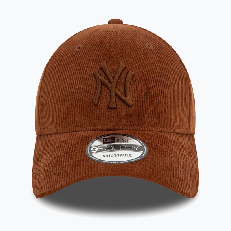 Бейсболка New Era Cord 9FORTY New York Yankees коричнева 3