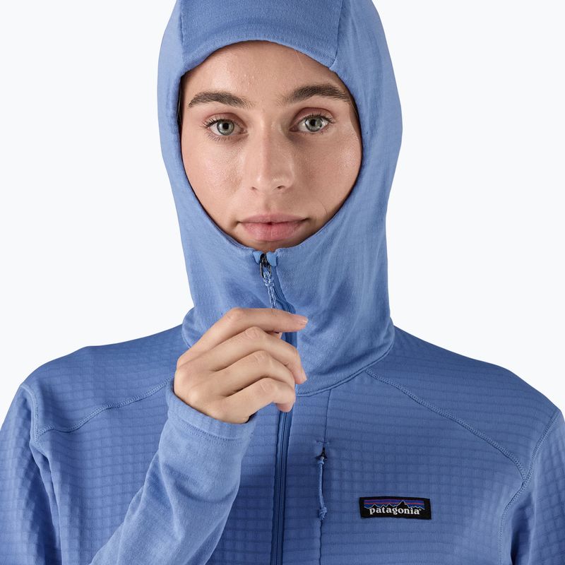 Жіноча софтшелл-куртка Patagonia R1 Hybrid Pullover Hoody темно-синього кольору 6