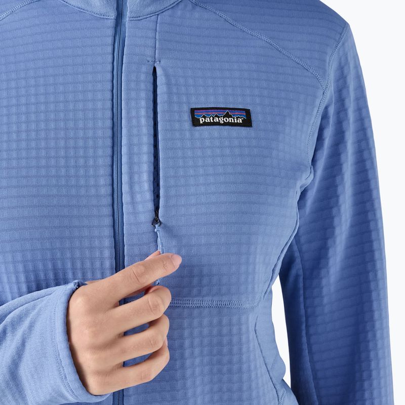 Жіноча софтшелл-куртка Patagonia R1 Hybrid Pullover Hoody темно-синього кольору 9