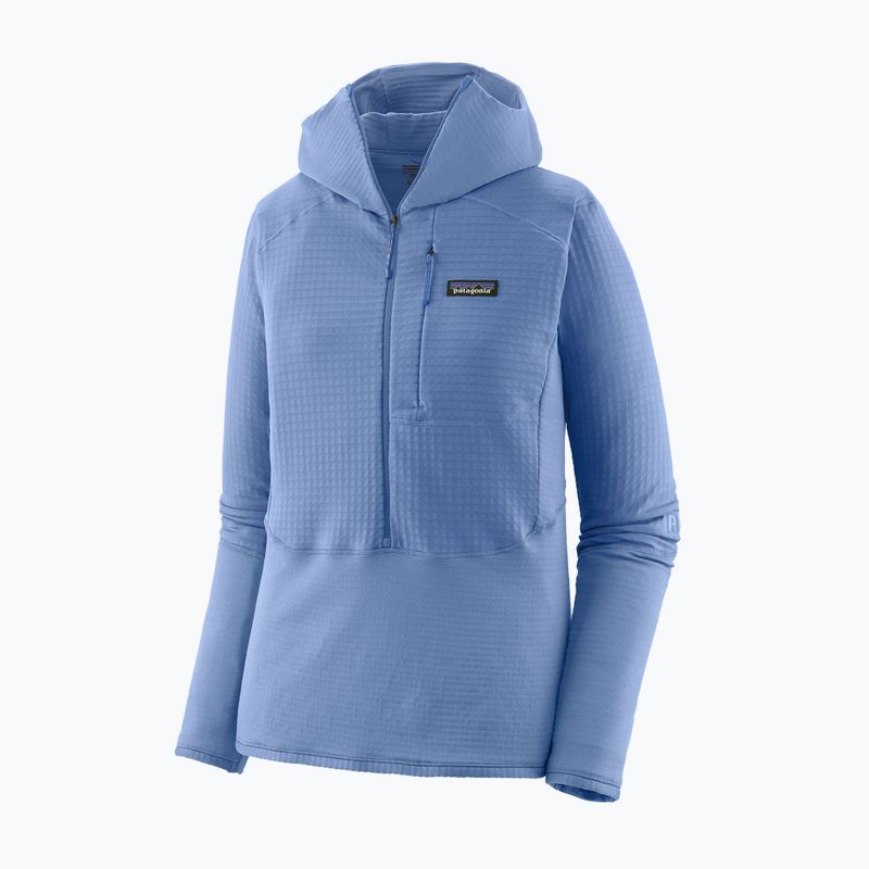 Жіноча софтшелл-куртка Patagonia R1 Hybrid Pullover Hoody темно-синього кольору 11