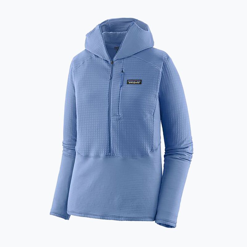 Жіноча софтшелл-куртка Patagonia R1 Hybrid Pullover Hoody темно-синього кольору 9