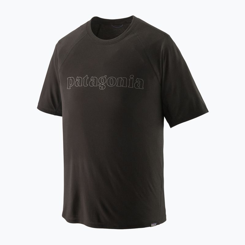 Футболка чоловіча Patagonia Capilene Cool Trail Graphic outline text logo/black