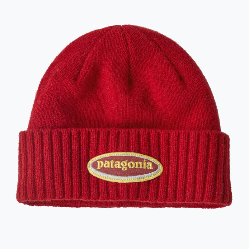Шапка зимова Patagonia Brodeo Beanie oval logo: amanita red