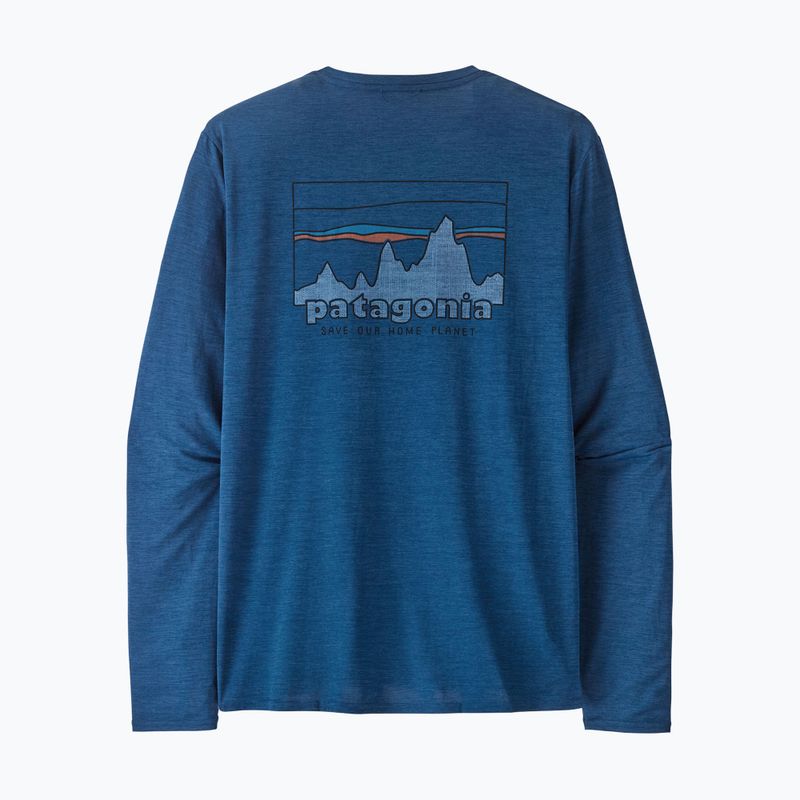 Лонгслів чоловічий Patagonia Cap Cool Daily Graphic Shirt '73 skyline / clement blue x-dye