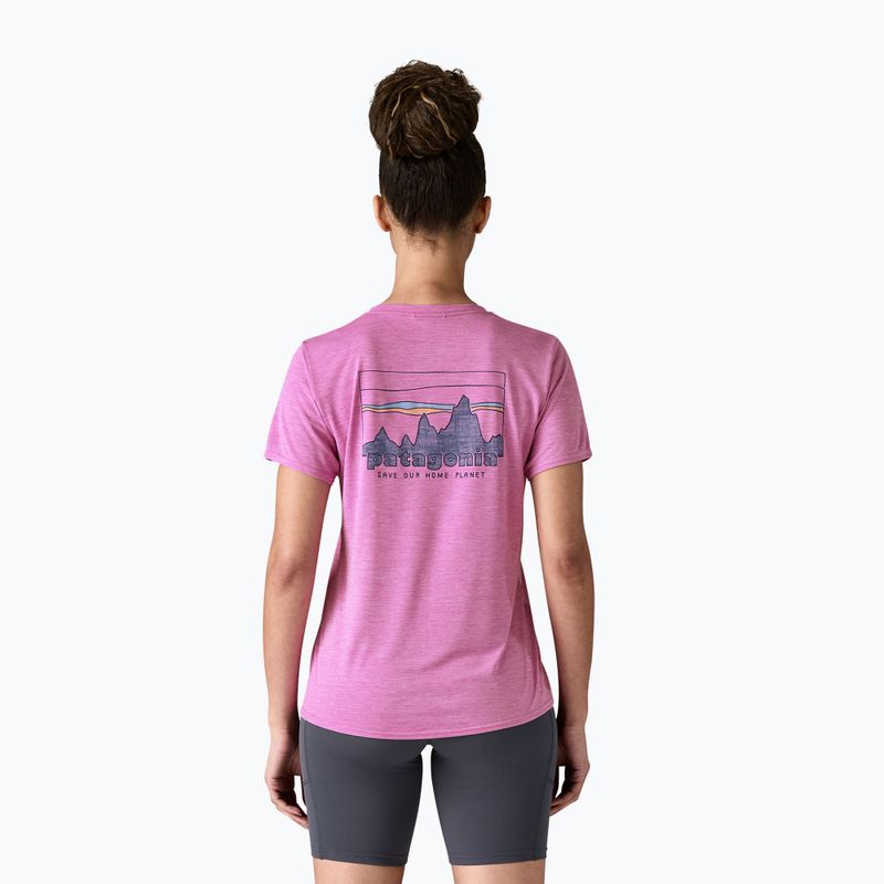 Футболка жіноча Patagonia Cap Cool Daily Graphic Shirt '73 skyline / brisk purple x-dye 3