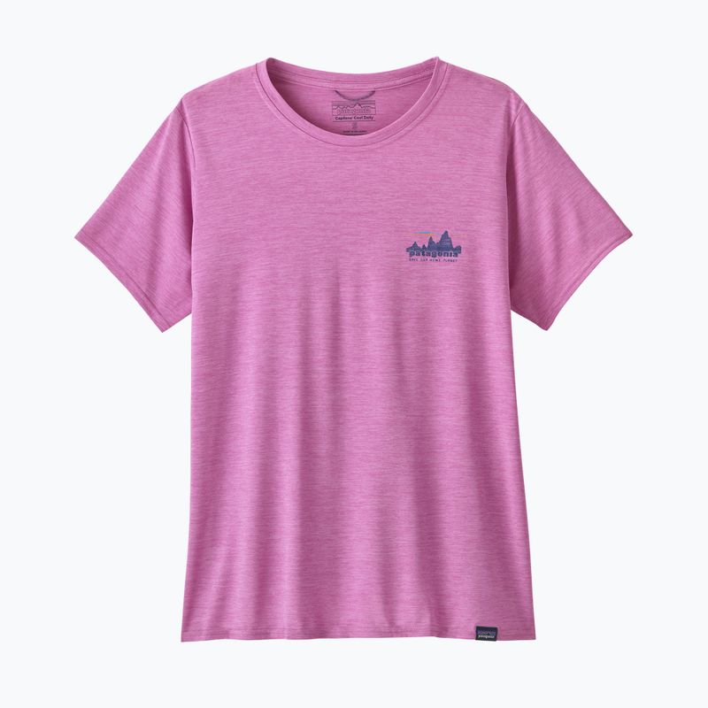 Футболка жіноча Patagonia Cap Cool Daily Graphic Shirt '73 skyline / brisk purple x-dye 4