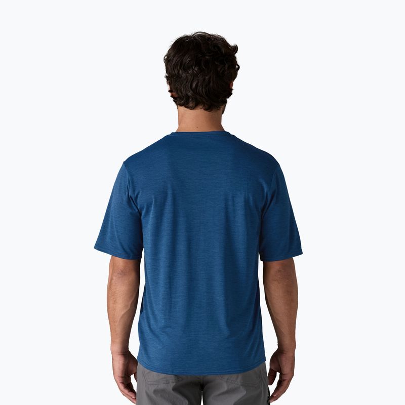 Футболка чоловіча Patagonia Cap Cool Daily Graphic Shirt '73 text logo / clement blue x-dye 3