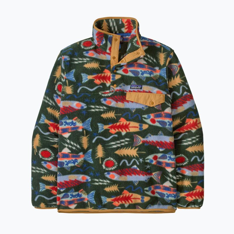 Кофта трекінгова чоловіча Patagonia LW Synch Snap-T P / O salmon energy: old growth green