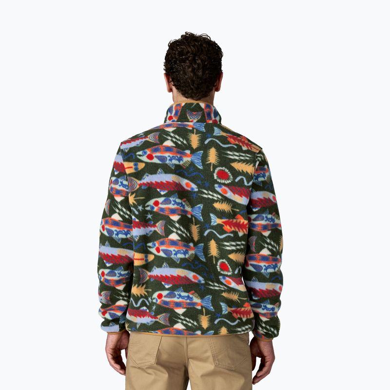 Кофта трекінгова чоловіча Patagonia LW Synch Snap-T P / O salmon energy: old growth green 2