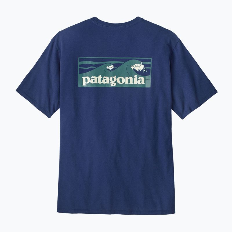 Футболка чоловіча Patagonia Boardshort Logo Pocket Responsibili clement blue 3