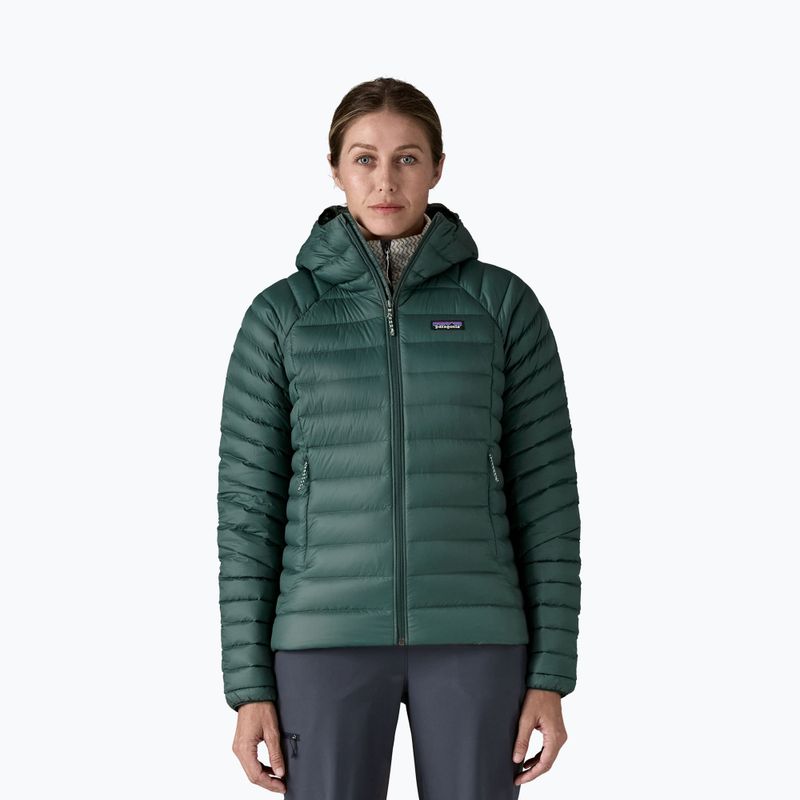 Пуховик жіночий Patagonia Down Sweater Hoody cascade green