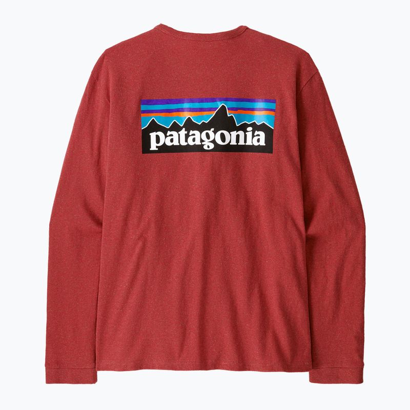 Лонгслів жіночий Patagonia P-6 Logo Responsibili-Tee potters red 2