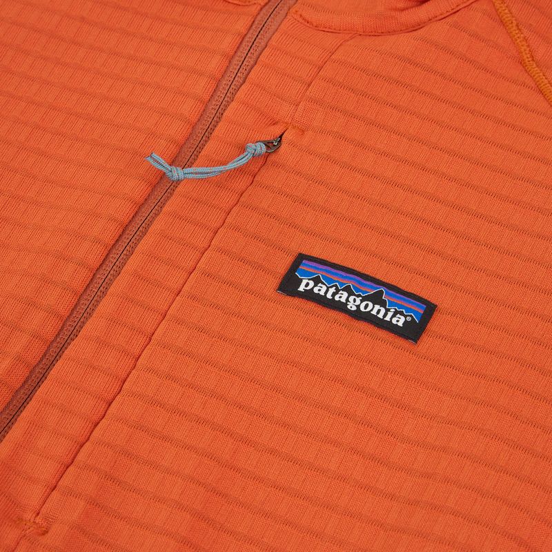 Кофта флісова чоловіча Patagonia R1 Hybrid coal orange 3