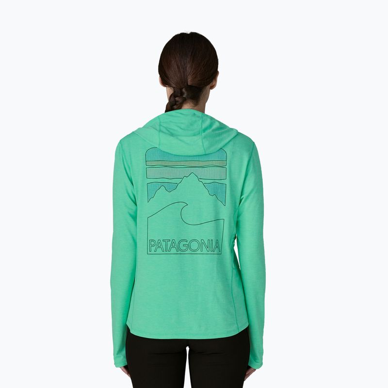 Кофта жіноча Patagonia Capilene Cool Sun Hoody aqua stone/early teal x-dye 2
