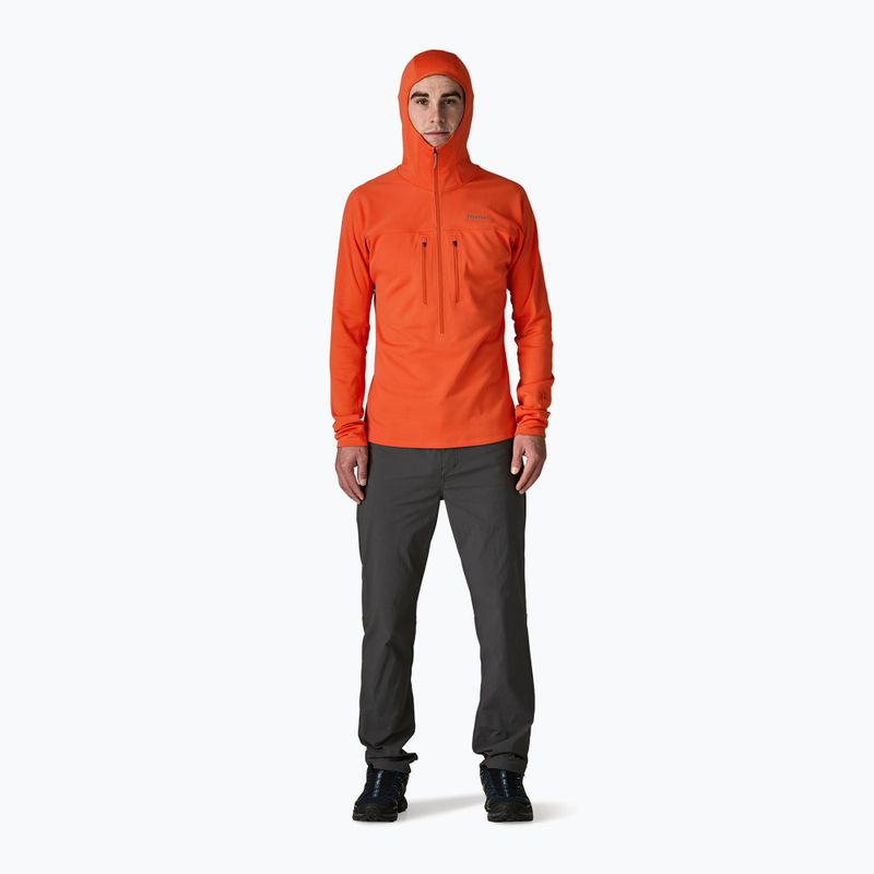 Кофта чоловіча Patagonia R1 Ultralight Hoody coal orange 2