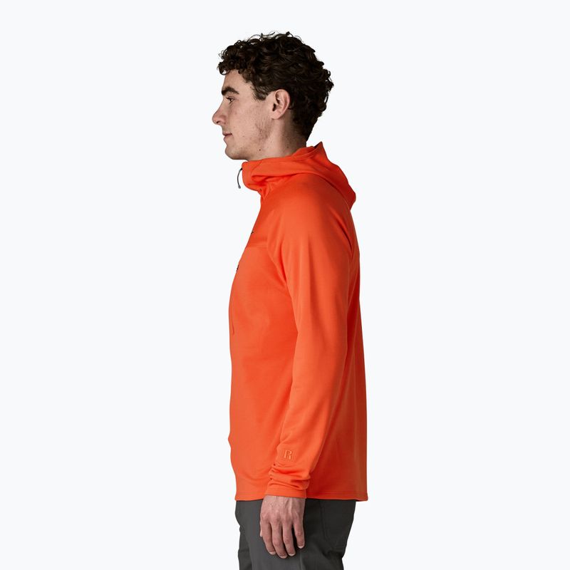 Кофта чоловіча Patagonia R1 Ultralight Hoody coal orange 4