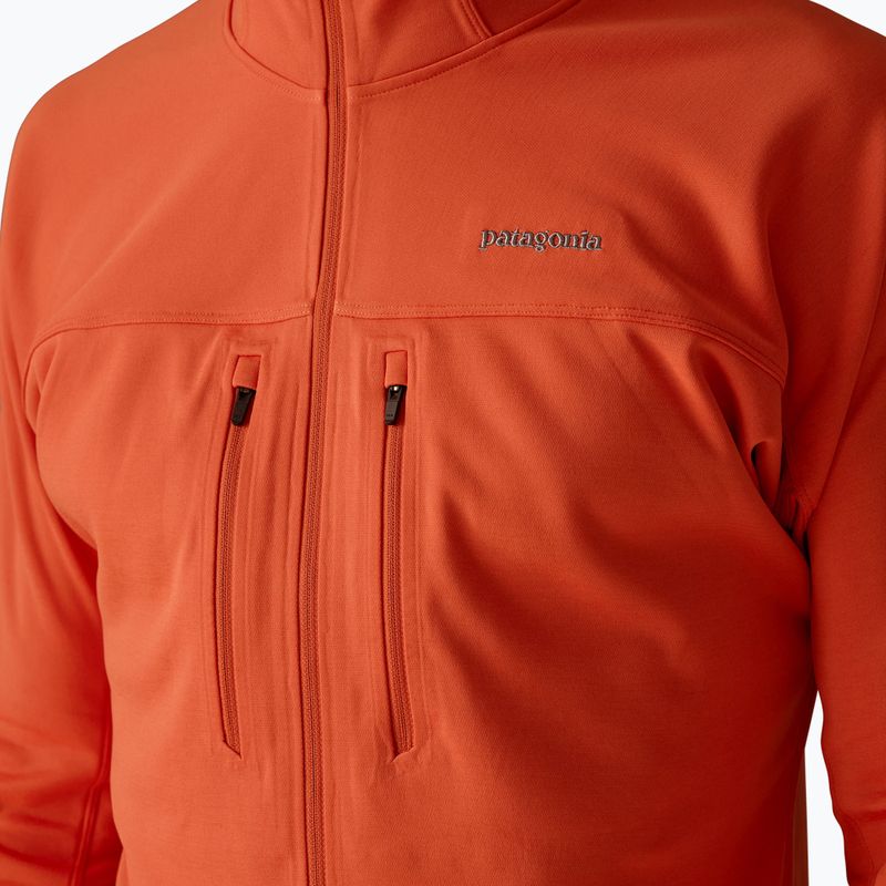 Кофта чоловіча Patagonia R1 Ultralight Hoody coal orange 7