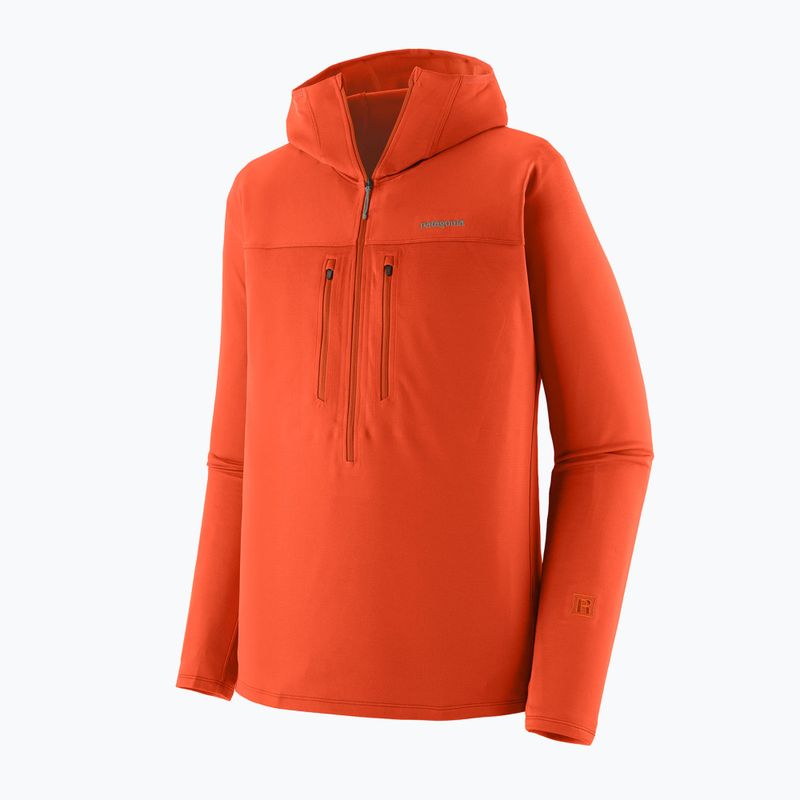 Кофта чоловіча Patagonia R1 Ultralight Hoody coal orange 10