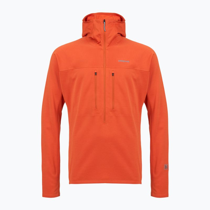 Кофта чоловіча Patagonia R1 Ultralight Hoody coal orange 10