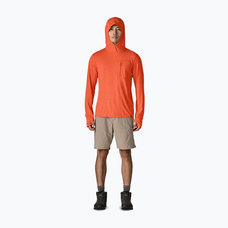 Кофта чоловіча Patagonia Capilene Cool Sun Hoody coal orange/light coal orange x-dye 2