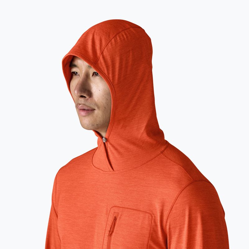 Кофта чоловіча Patagonia Capilene Cool Sun Hoody coal orange/light coal orange x-dye 5