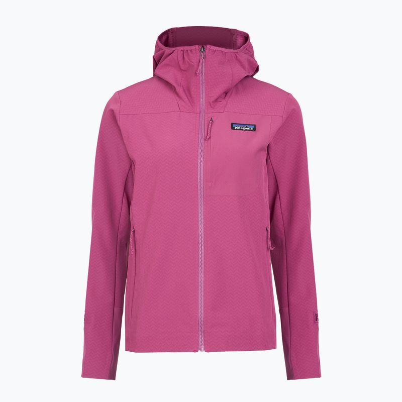 Куртка софтшел жіноча Patagonia R1 CrossStrata Hoody faded magenta