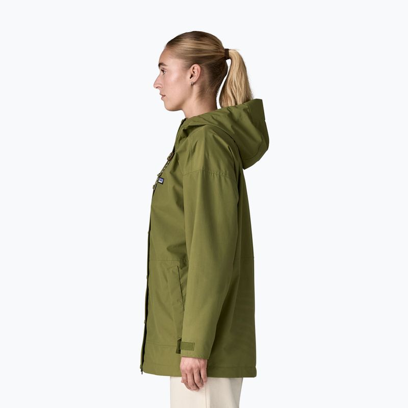 Куртка дощовик жіноча Patagonia Outdoor Everyday Rain caper green 2