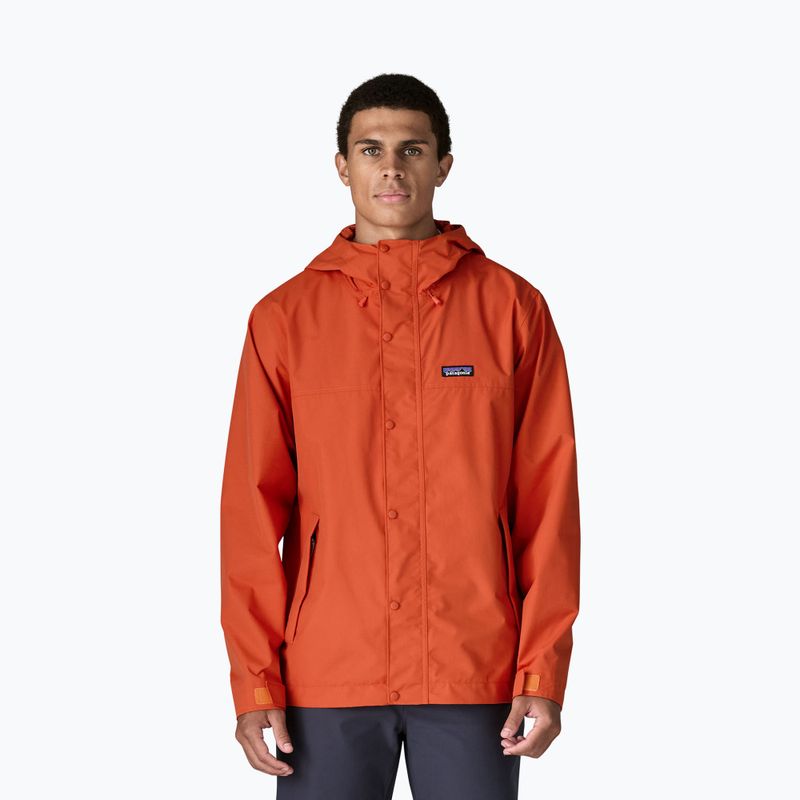 Куртка дощовик чоловіча Patagonia Outdoor Everyday Rain coal orange