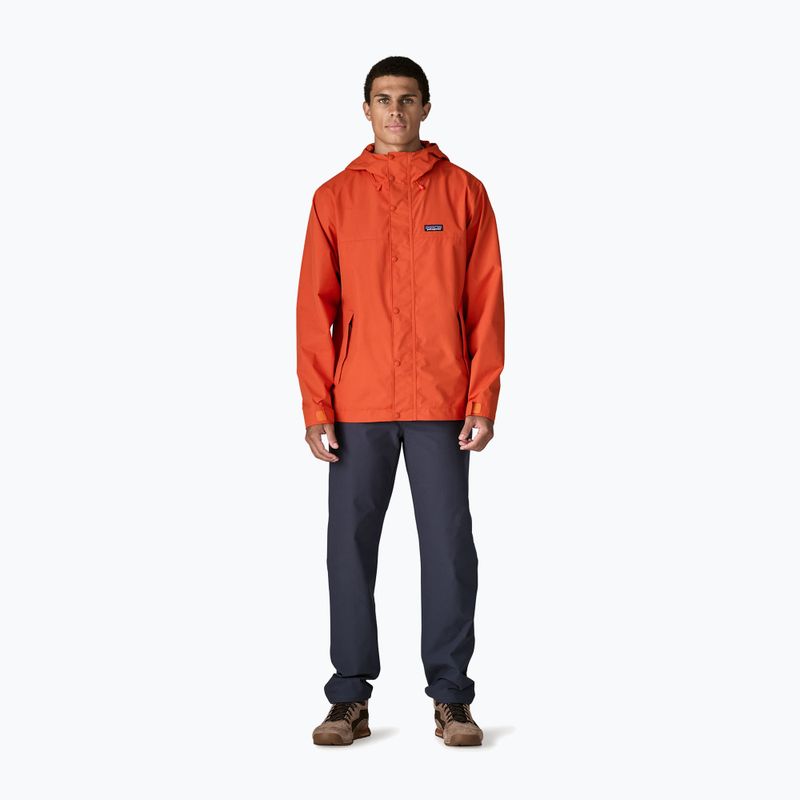 Куртка дощовик чоловіча Patagonia Outdoor Everyday Rain coal orange 2