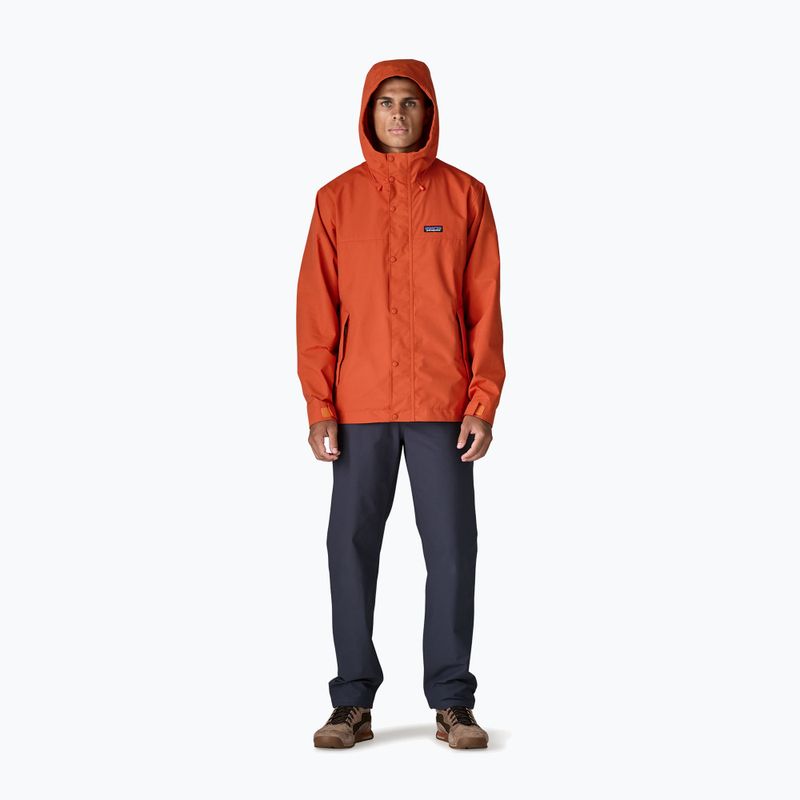 Куртка дощовик чоловіча Patagonia Outdoor Everyday Rain coal orange 5