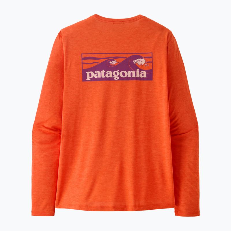 Лонгслів чоловічий Patagonia Capilene Cool Daily - Boardshort Logo orange peel/light orange peel x-dye 3