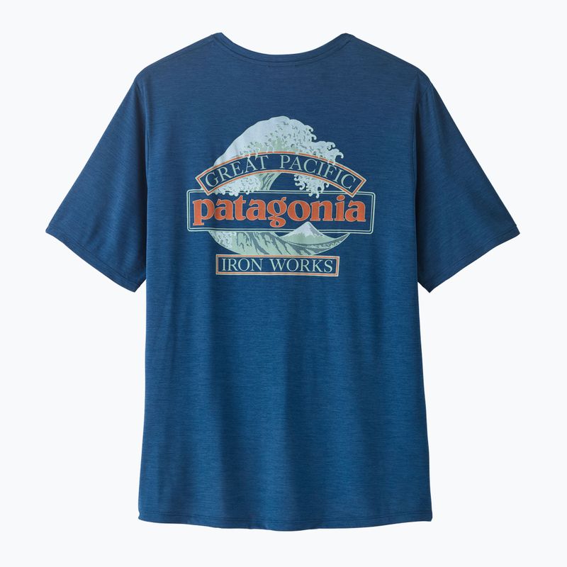 Футболка чоловіча Patagonia Capilene Cool Daily - Great Waves clement blue/light clement blue x-dye 4