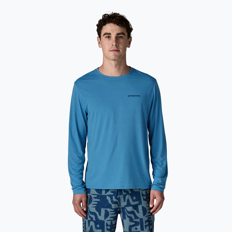 Лонгслів чоловічий Patagonia Capilene Cool Daily - Boardshort Logo shore blue/light shore blue x-dye