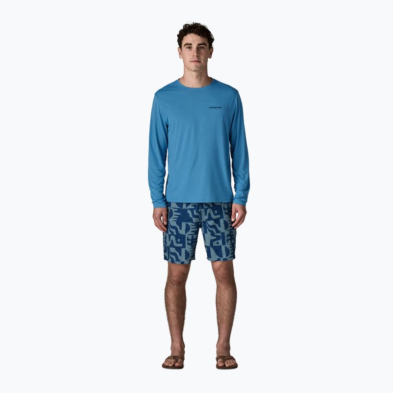 Лонгслів чоловічий Patagonia Capilene Cool Daily - Boardshort Logo shore blue/light shore blue x-dye 2