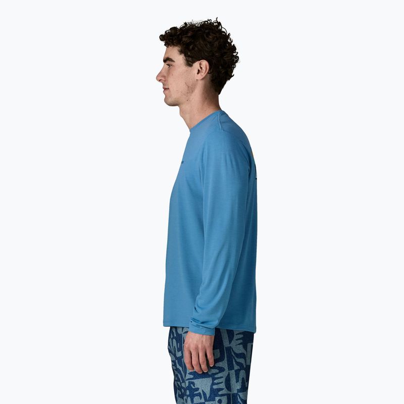 Лонгслів чоловічий Patagonia Capilene Cool Daily - Boardshort Logo shore blue/light shore blue x-dye 4