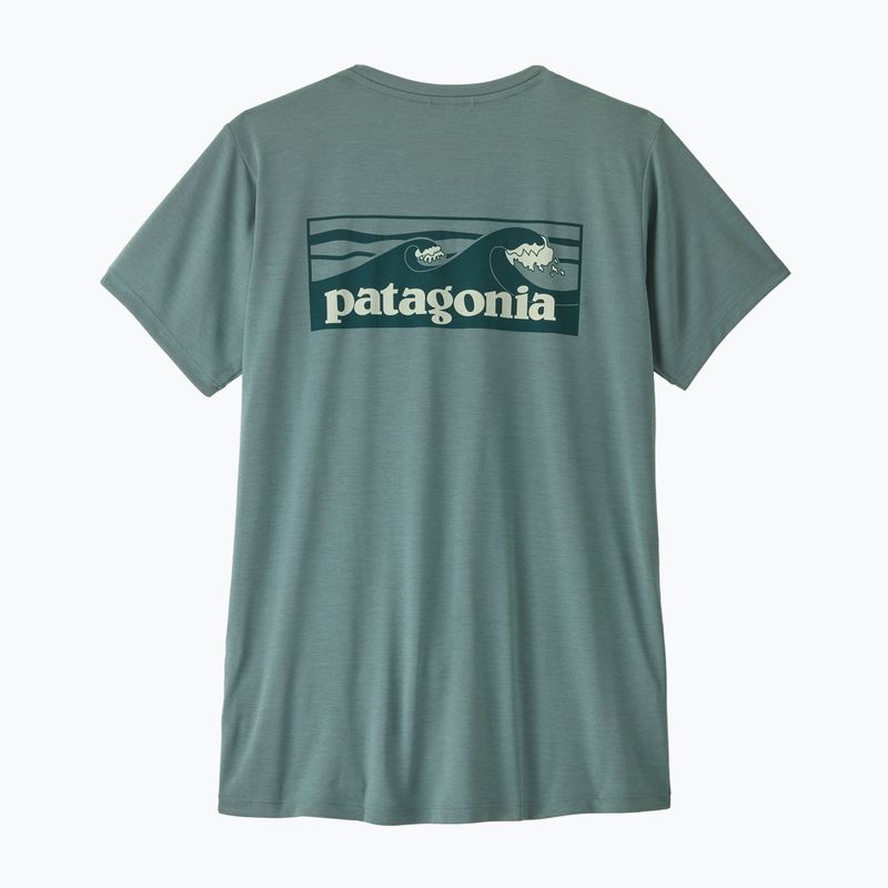 Футболка жіноча Patagonia Capilene Cool Daily Shirt - Boardshort Logo blue sage/light blue sage x-dye 2