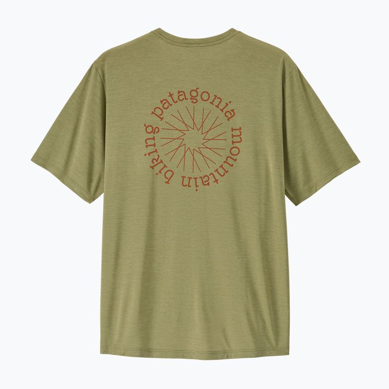 Футболка трекінгова чоловіча Patagonia Cap Cool Daily Shirt - Spoke Stencil gumtree green - light gumtree green x-dye 2