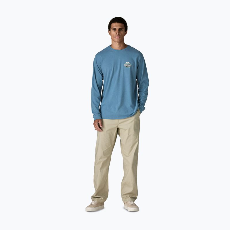 Лонгслів трекінговий чоловічий Patagonia Great Waves Responsibili Tee shore blue 2