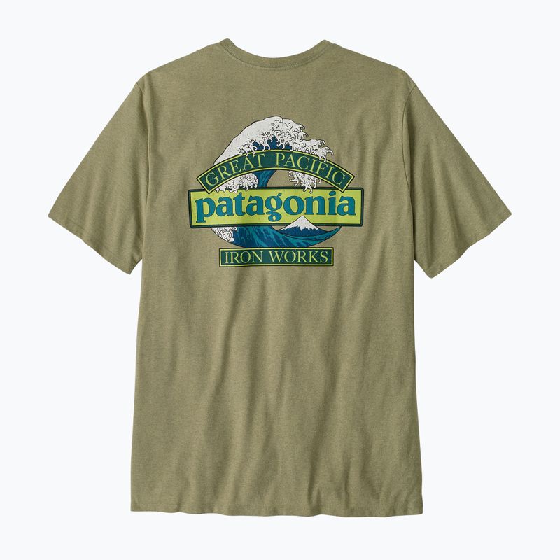 Футболка трекінгова чоловіча Patagonia Great Waves Responsibili Tee gumtree green 2