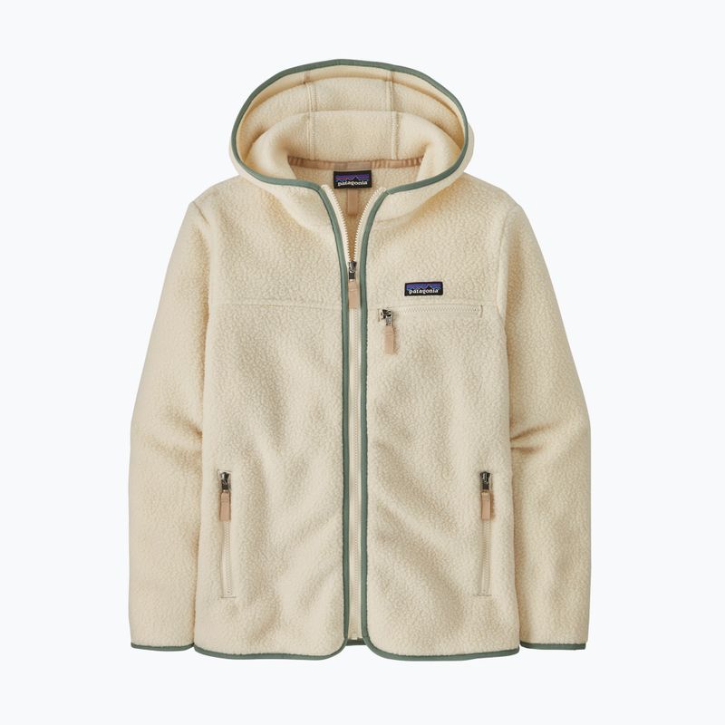 Кофта флісова жіноча Patagonia Retro Pile Hoody natural w/ellwood green 4
