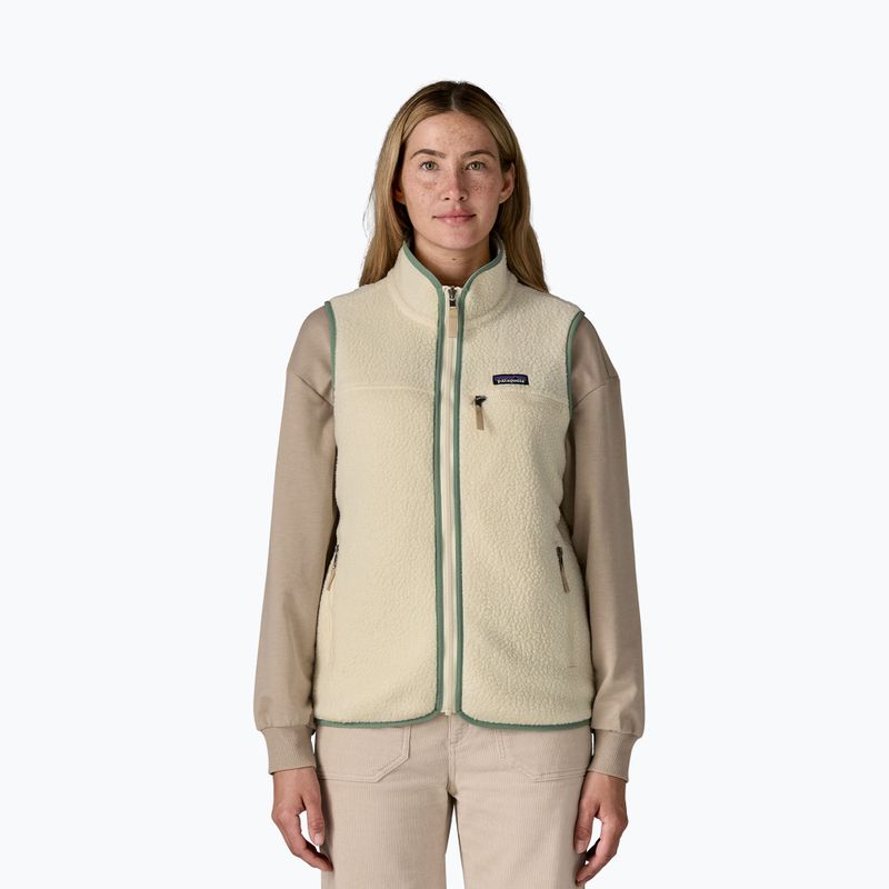 Жилет жіночий Patagonia Retro Pile natural w/ellwood green