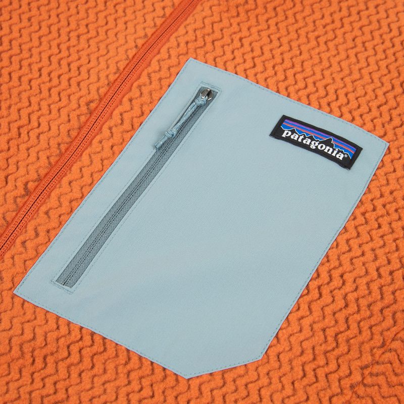 Кофта трекінгова чоловіча Patagonia R1 Air coal orange 3