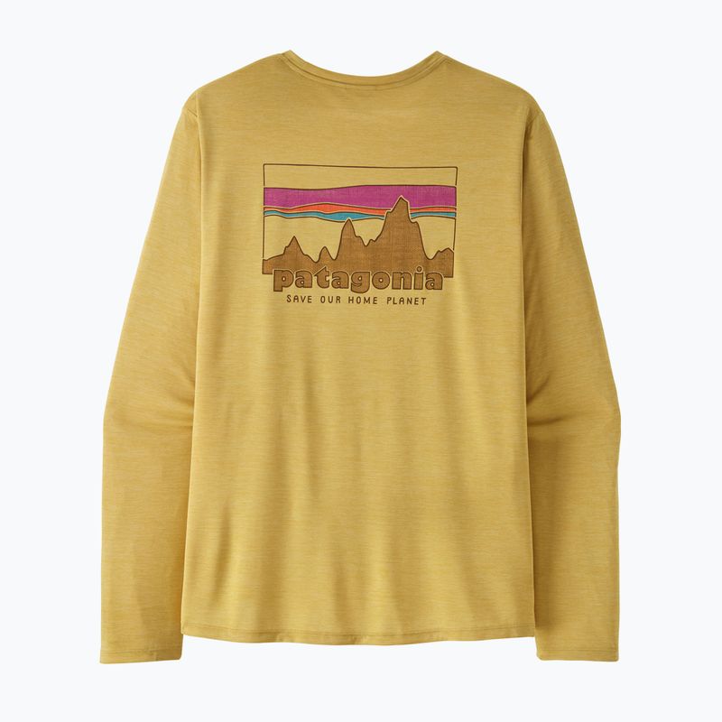 Лонгслів чоловічий Patagonia Capilene Cool Daily - '73 Skyline limestone yellow/light limestone yellow c-dye 2